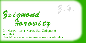 zsigmond horowitz business card